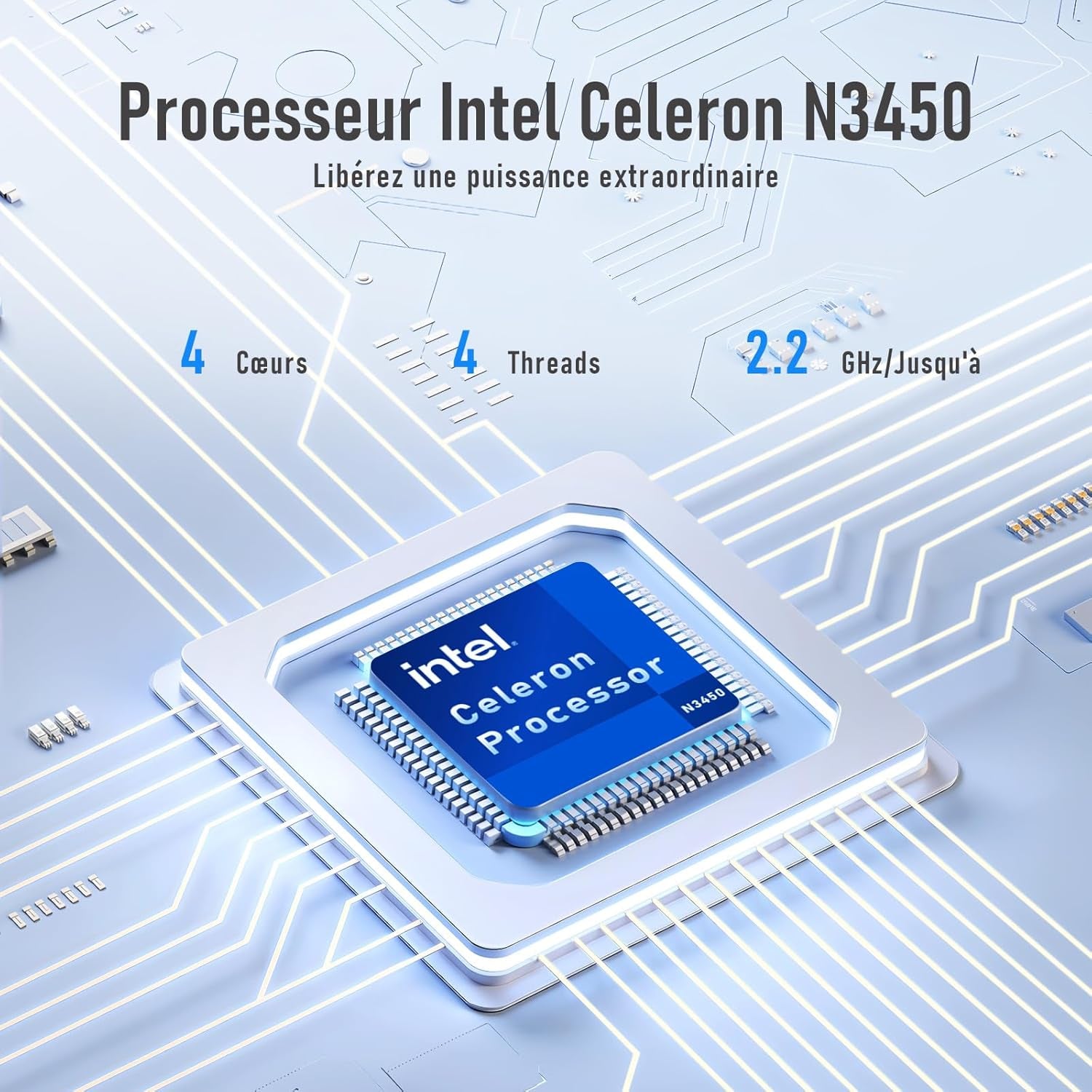 Ordinateur Portable 14,1", 8 Go RAM, 128 Go SSD, Celeron N, PC Portable Étudiant FHD IPS Avec Wi-Fi 5, Mini-Hdmi, Pavé Numérique – Idéal Pour La Maison, Les Études Et Le Travail