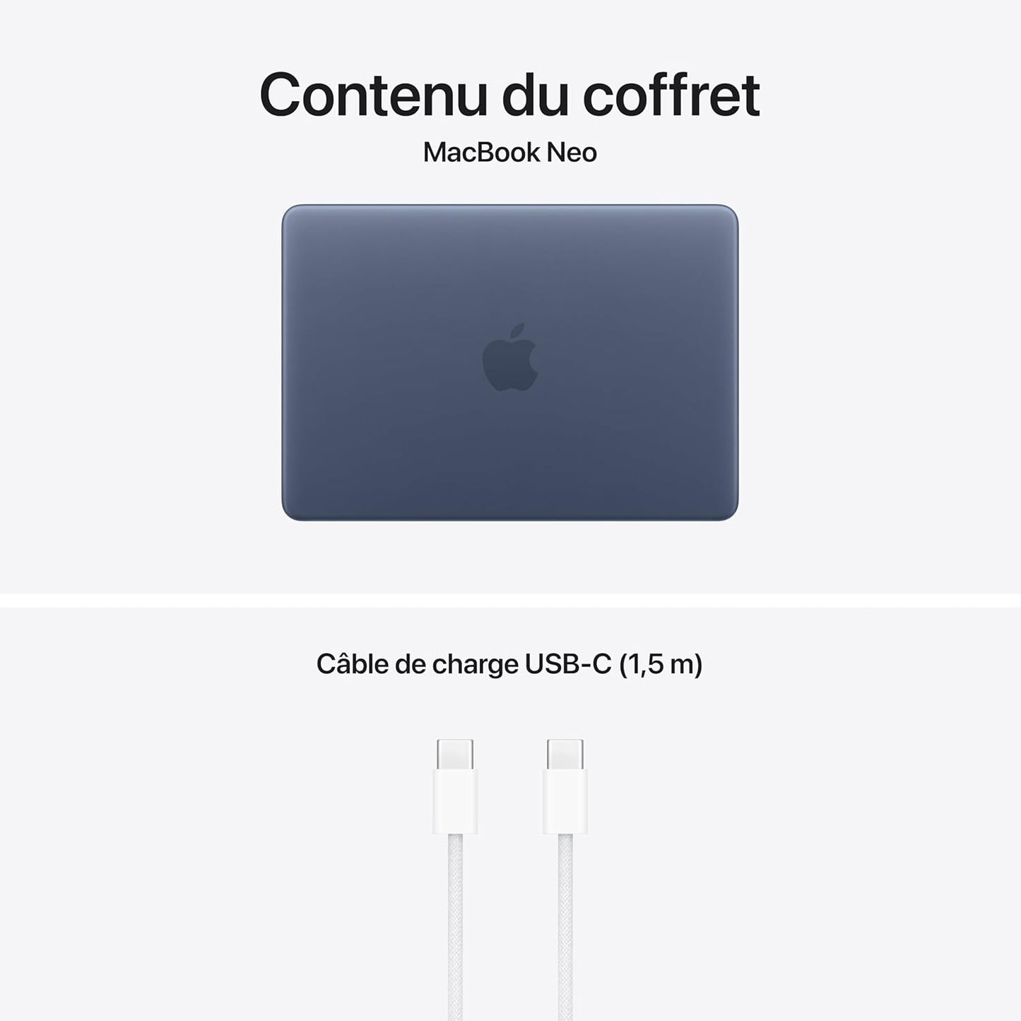 Macbook Neo 13″ 2026 Portable Avec Puce A18 Pro : Conçu Pour L’Ia Et  Intelligence, Écran Liquid Retina, Mémoire Unifiée 8 Go, SSD 256 Go, Caméra Facetime HD 1080P ; Indigo