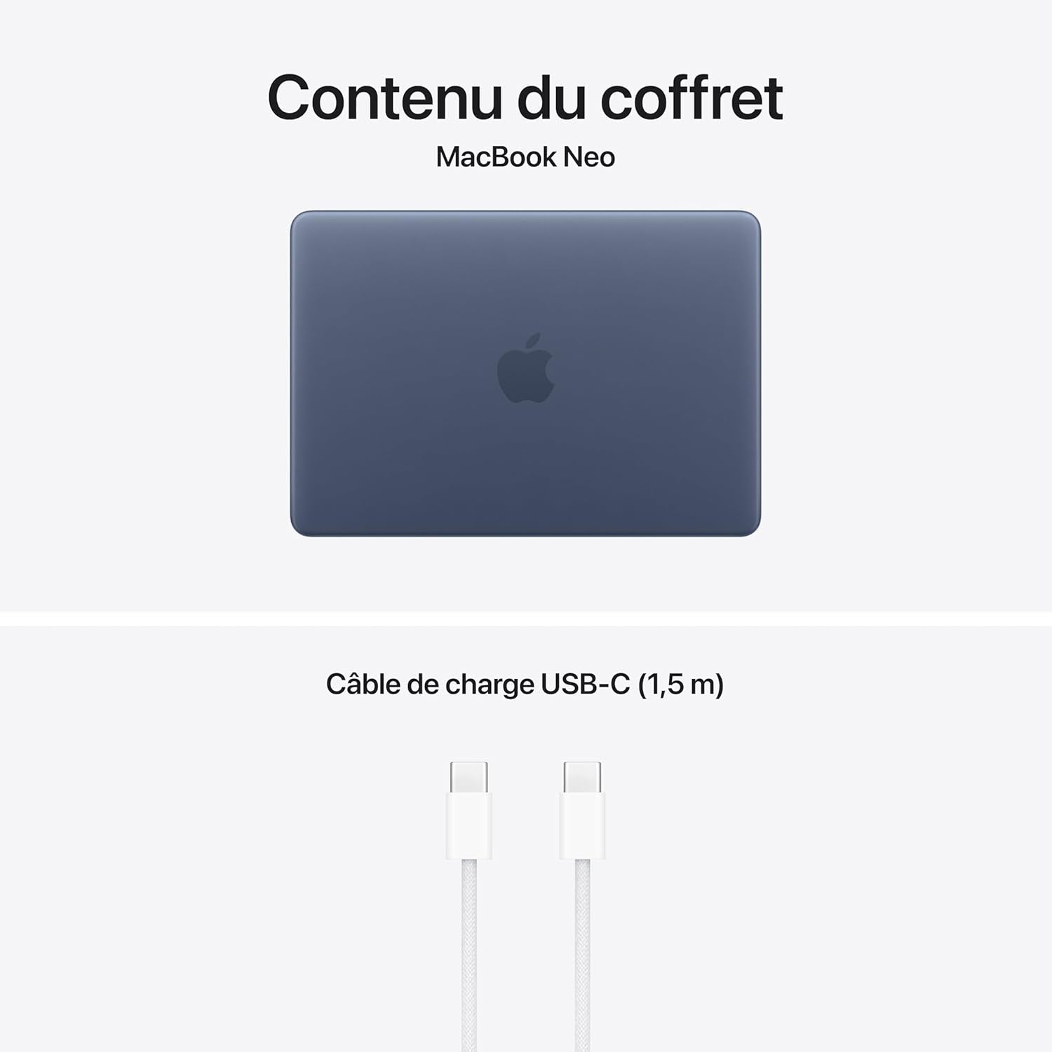 Macbook Neo 13″ 2026 Portable Avec Puce A18 Pro : Conçu Pour L’Ia Et  Intelligence, Écran Liquid Retina, Mémoire Unifiée 8 Go, SSD 256 Go, Caméra Facetime HD 1080P ; Indigo