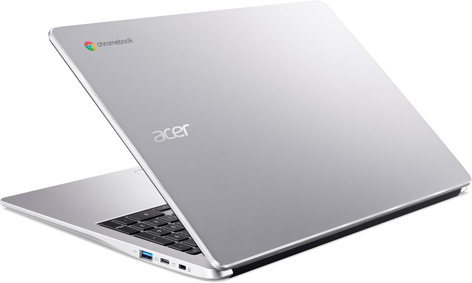 Chromebook 315 CB315-4H-C7R0, Ordinateur Portable 15,6'' Full HD, PC Portable (Intel Celeron N4500, RAM 4Go, 128Go Emmc, Intel UHD Graphics, Chromeos), Laptop Gris, Clavier AZERTY (Français)