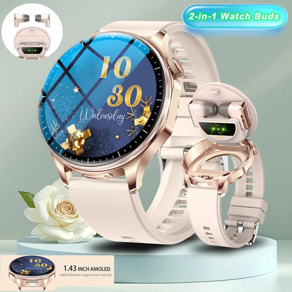 Montre connectée 2-en-1 avec écouteurs TWS intégrés (2026)