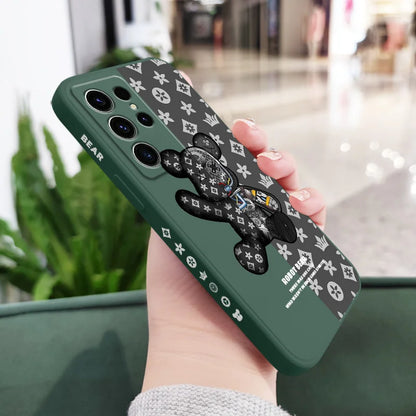 Coque de téléphone imprimée ours mignon pour Samsung Galaxy
