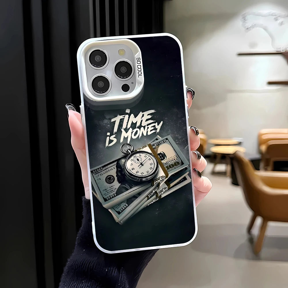 Coque de téléphone « Le temps c'est de l'argent » pour iPhone