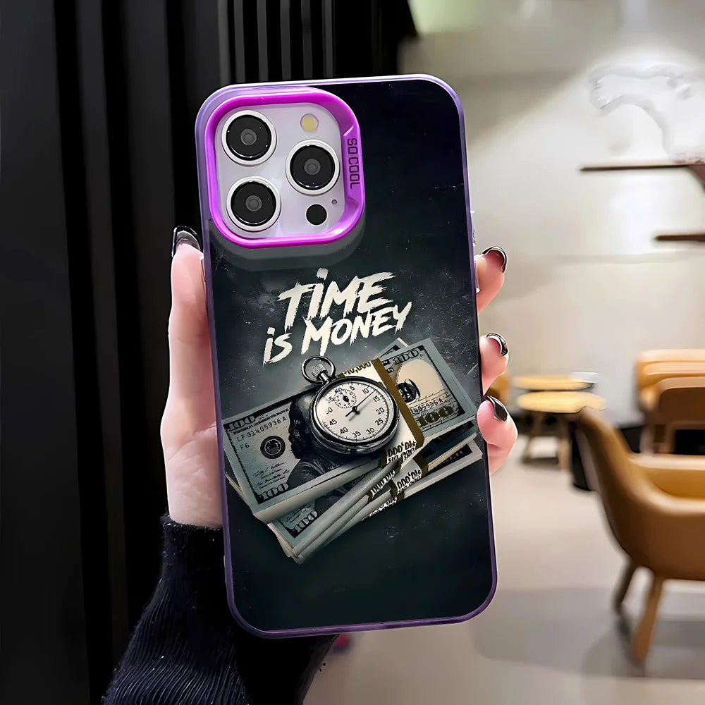 Coque de téléphone « Le temps c'est de l'argent » pour iPhone