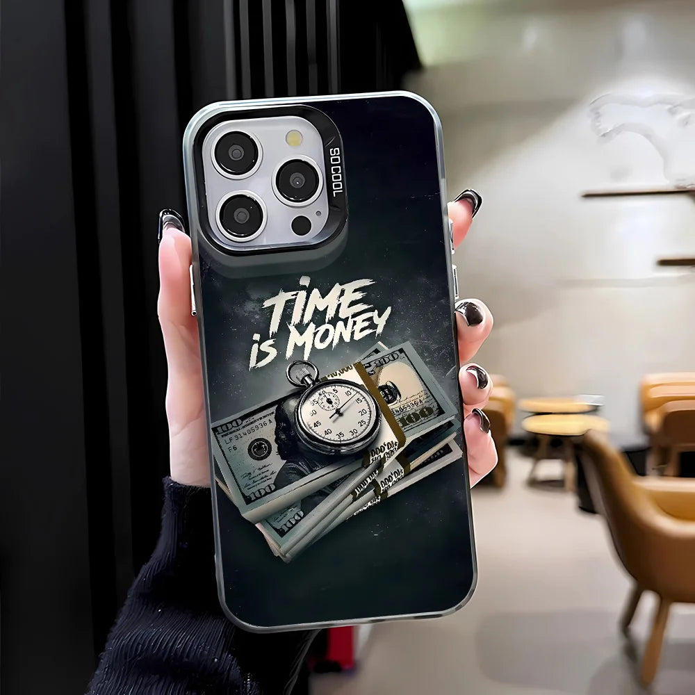 Coque de téléphone « Le temps c'est de l'argent » pour iPhone