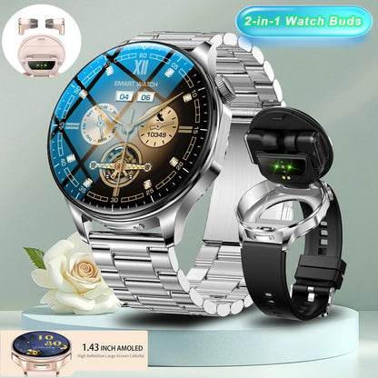 Montre connectée 2-en-1 avec écouteurs TWS intégrés (2026)