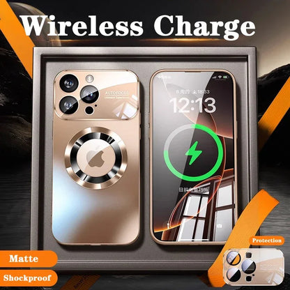 Smartphone doré avec charge sans fil, protection mat et antichoc, mise au point automatique