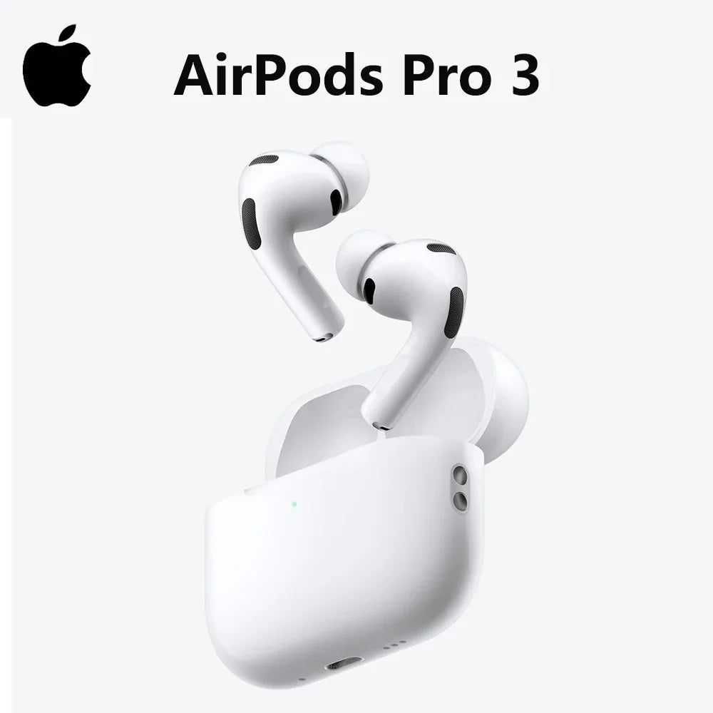 Écouteurs Apple AirPods Pro 3 blancs avec boîtier de chargement ouvert sur fond clair