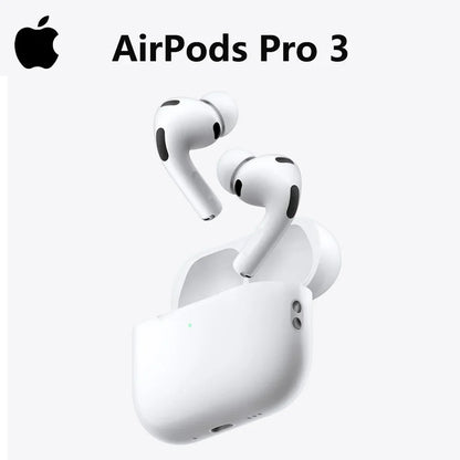 Écouteurs Apple AirPods Pro 3 blancs avec boîtier de chargement ouvert sur fond clair