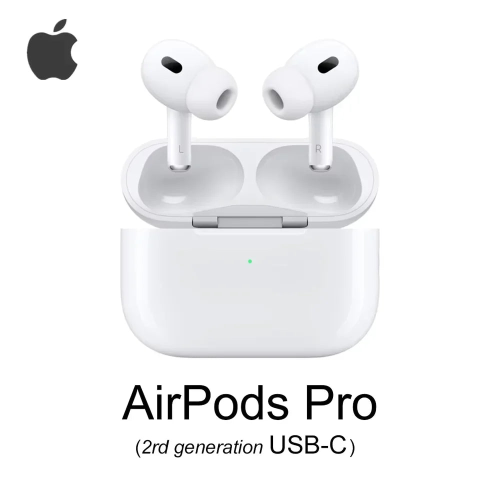 Apple AirPods Pro 2e génération avec boîtier de charge USB-C blanc ouvert