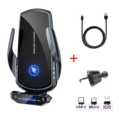 Chargeur sans fil 100 W pour voiture, iPhone Xiaomi et Samsung