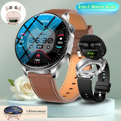 Montre connectée 2-en-1 avec écouteurs TWS intégrés (2026)