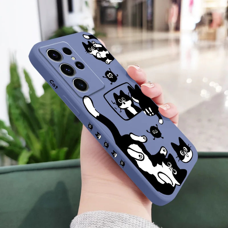 Coque de téléphone Fluffy Cat pour Samsung