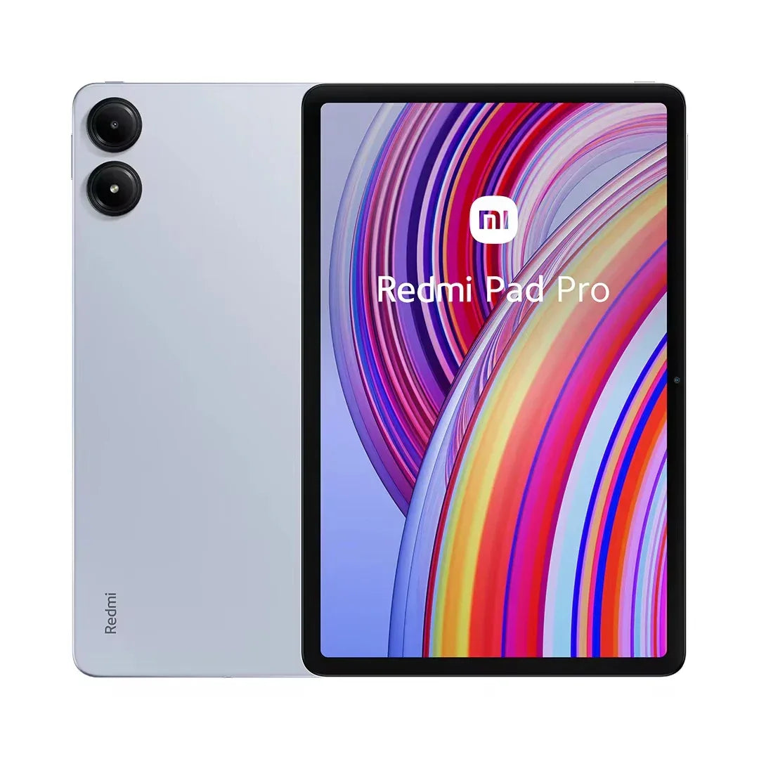 Tablette Redmi Pad Pro bleu océan avec écran coloré et double caméra arrière