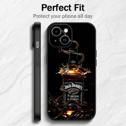 Coque de téléphone noire J-Jack D-Daniels pour iPhone
