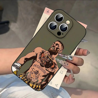 Coque de téléphone noire Conor McGregor pour iphone