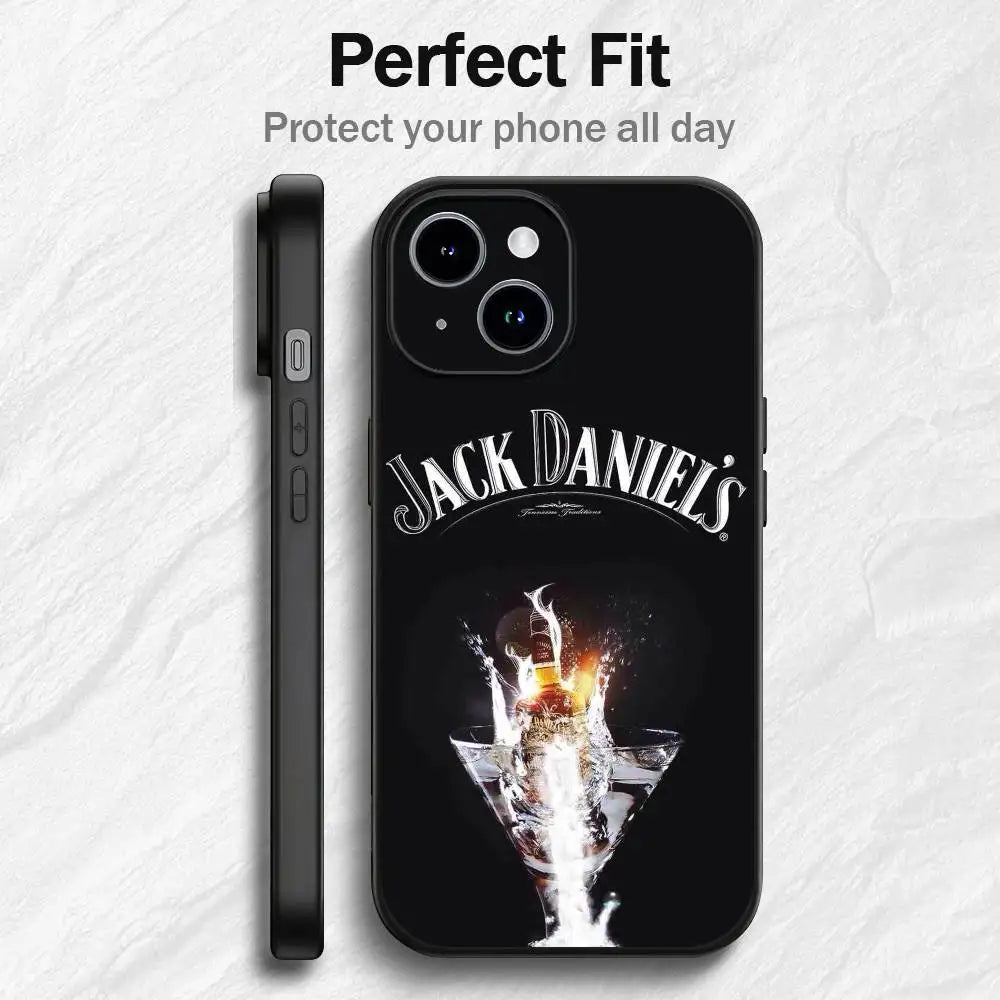 Coque de téléphone noire J-Jack D-Daniels pour iPhone