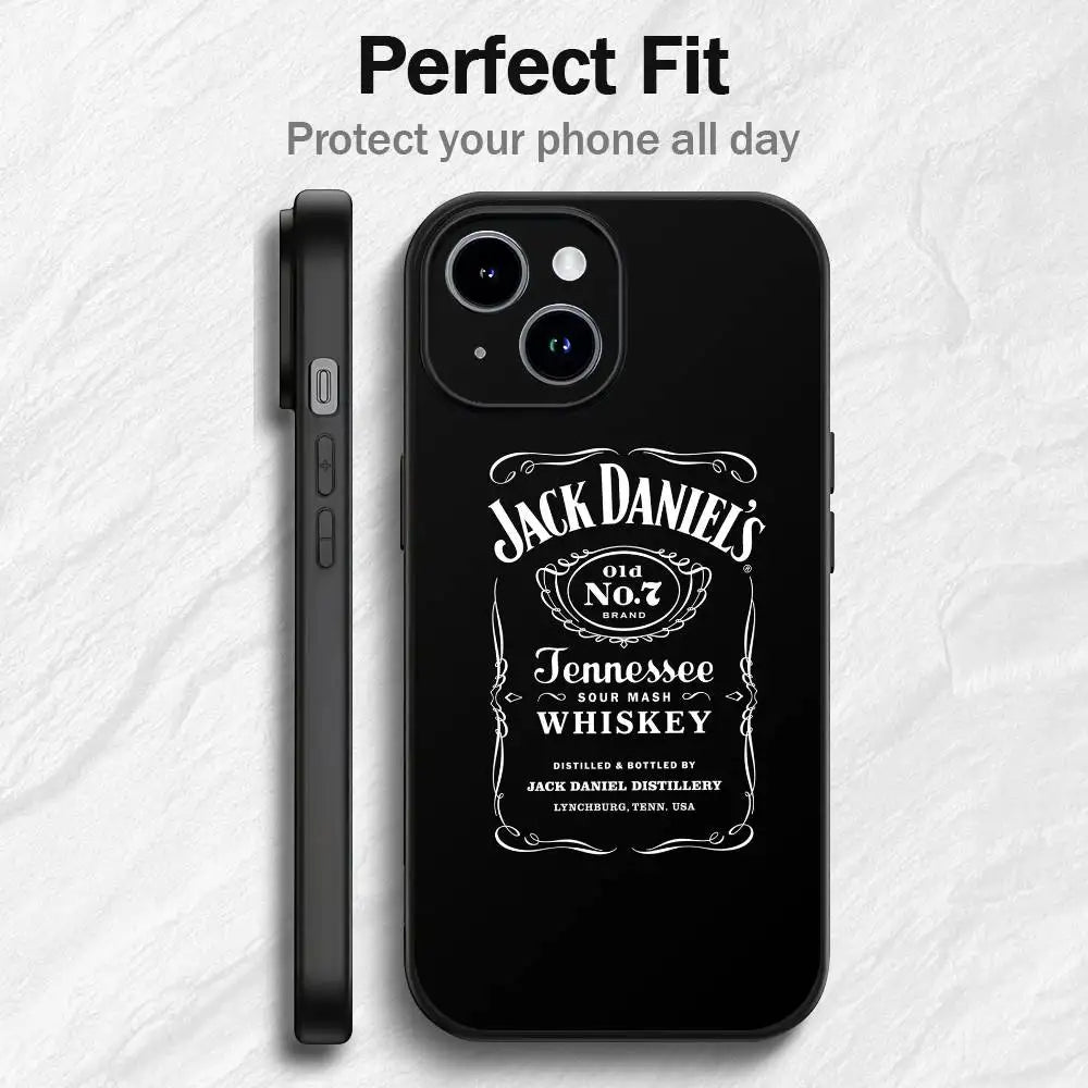 Coque de téléphone noire J-Jack D-Daniels pour iPhone