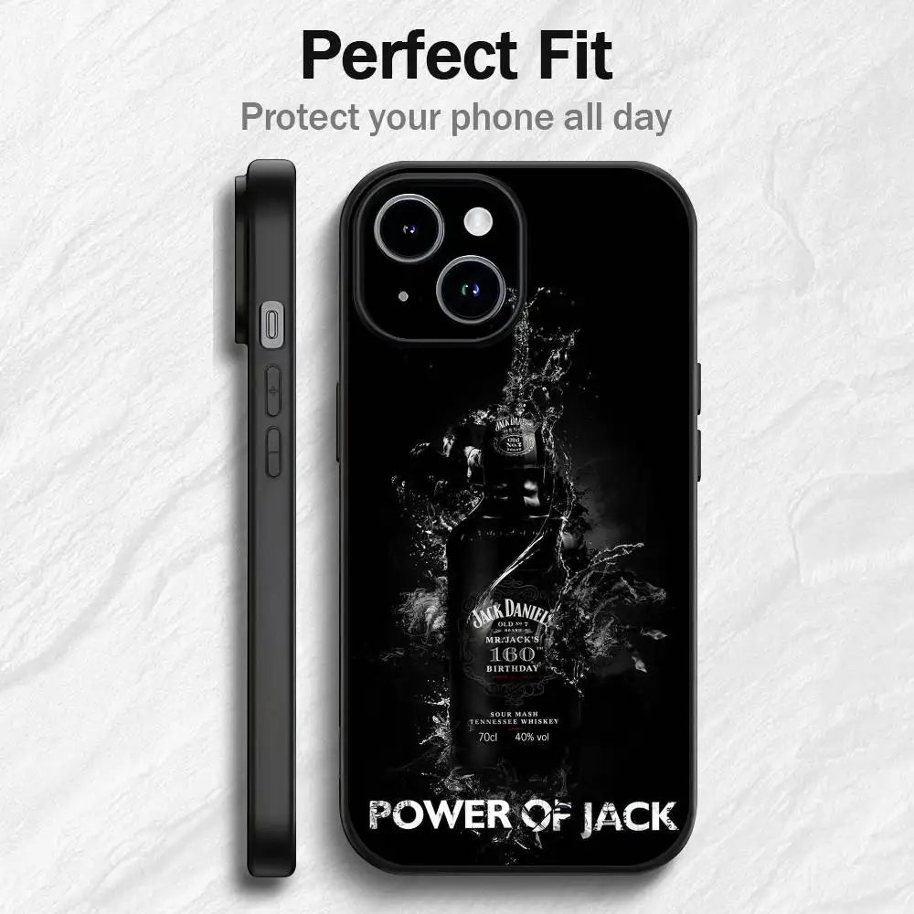Coque de téléphone noire J-Jack D-Daniels pour iPhone