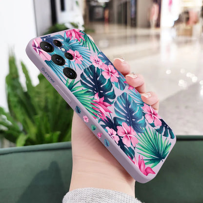 Coque de téléphone à fleurs colorées pour Samsung