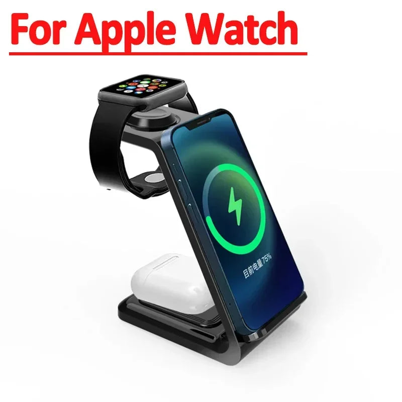 Wireless charging stand for iPhone, Apple Watch and Samsung Galaxy