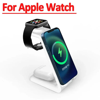 Wireless charging stand for iPhone, Apple Watch and Samsung Galaxy