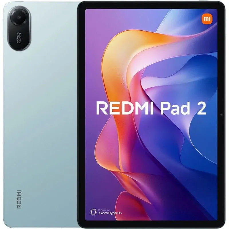 Tablette Redmi Pad 2 Xiaomi écran couleur avec dos gris et caméra AI 8MP