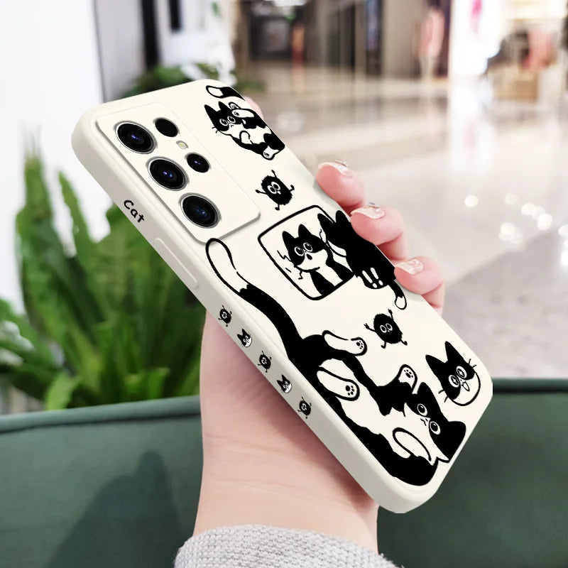 Coque de téléphone Fluffy Cat pour Samsung