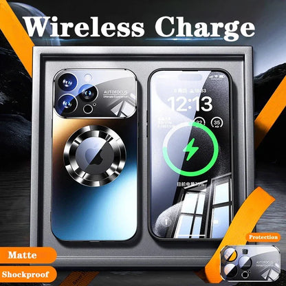 Coque de téléphone matte et antichoc avec charge sans fil pour smartphone moderne