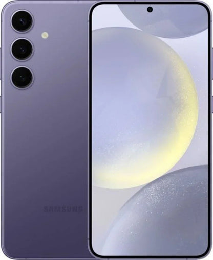 Smartphone Samsung couleur violet cobalt avec triple caméra arrière et écran bord à bord